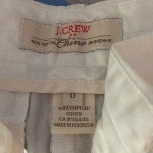 Jcrew chino shorts, white like new